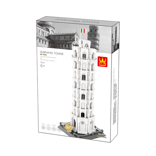 WANGE 건축물 블럭 이탈리아 피사의 사탑